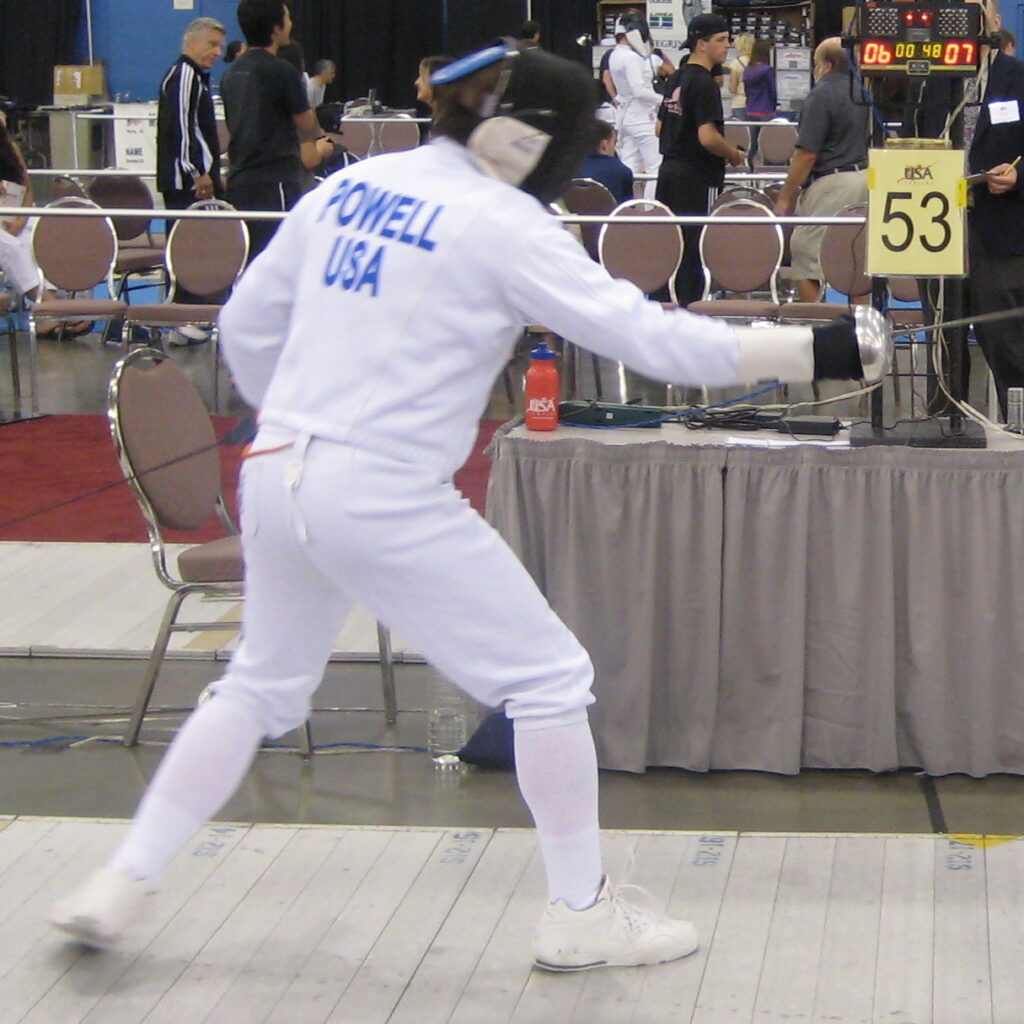 Jeff fencing épée ages ago